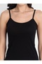 Women's Regular Fit Cotton Camisole Slip Spaghetti Pack of 3, Contains 2 Black 1 Beige - 3