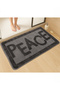 Natural Non-Slip Base Bath Mat Long-Lasting Soft Textured Water-Absorbent Washable Letter Mat Peace - 2