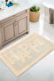 Cream Non-Slip Base Bath Mat Long Lasting Soft Water Absorbent Washable Happy 60X100