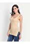 Women's Regular Fit Sleeveless Cotton Camisole Pack of 3, 2 White and 1 Beige Color - 5