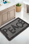 Natural Non-Slip Base Bath Mat Long-Lasting Soft Textured Water-Absorbent Washable Letter Mat Peace
