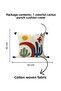 Colorful Cactus Punch Embroidered Decorative Tasseled Throw Pillow Cover Cotton 42X42 cm - 3