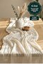 Nuv |   100% cotton tulle runner, bohemian wedding engagement organization table cover