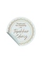 Thank You Written 4 cm Round Sticker 70 Pieces White Background Gold Written Design - 3
