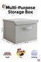 3 Pieces - Gray Multi-Purpose Storage Box - 30 X 30 X 30 cm - Upright Toy Box - Organizer - 4