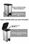 Garby Slim 40L Pedal Bin, Grey Design with Black Lid for Bathroom and Kitchen - 3