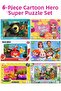 مجموعة ألغاز/ألغاز Super Cartoon Heroes مكونة من 6 قطع