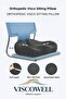 Orthopedic Visco Sitting Pillow Sofa Chair Cushion Coccyx Pillow Black - 3