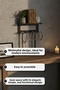 Decorative Metal Jewelry Organizer Wall Shelf Makeup and Accessories Organizer - 2