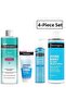 Makeup Remover Water, Cleansing Gel, Triple Effect Micellar Water and Purifying Peeling - Set of 4
