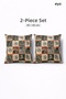 Digital Printed Double-Sided Cotton Throw Pillow Cover – Hidden Zipper, Lined (45×45 cm) Set of 2