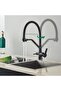 Aritmali Flexible Silicone Tube Kitchen Sink Faucet Black Tap Purifier Compatible - 3