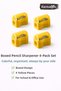 Pencil Sharpener with Storage Yellow Set of 4 |   Colored Pencil Sharpener |   Non-Spill Design |   School & Office Use