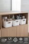 Bath 6 Pieces Bathroom Organizer White Color Plastic Multi-Purpose Cabinet Organizer - 2