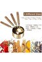 Wooden Handle Metal Measuring Cup Set of 4 – 1/4, 1/3, 1/2 and 1 Cup Measuring Spoons - 3