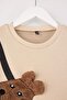 Stone Crew Neck Baggy Regular Unisex Children's Knitted Sweatshirt Tkdaw26Sw00047 - 5