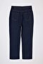 Koyu Mavi Paçası Kesikli Yüksek Bel %100 Pamuk Non-Stretch Straight Fit Jeans TBBAW26CJ00039 - 6