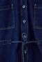 Koyu Mavi Belden Bağlamalı Tencel Karışımlı Denim Gömlek TWOSS26GO00006 - 7