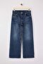 Koyu Mavi Normal Bel Geniş Paça Wide Leg Jeans TWOSS26JE00042 - 5