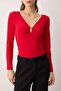 Kırmızı Örme Body TWOAW26BD00002 - 3