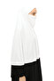 Ready-made Turban Veil Practical Scarf Hijab with Hijab Wedding - Prayer Cover Souffle (3XL) - White - 6