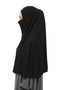 Ready Practical Scarf with Turban Veil Hijab with Hijab - Prayer Cover Souffle (3XL) - Black - 4