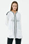 Comfortable Fit Hooded Crepe Suit with Pocket Detail Ecru - 3