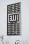 Framed Kufi Calligraphy Decor Featuring the Beautiful Names of Allah - Islamic Wall Art for Home, Office, and Mosque Decor