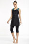 Sleeveless Tights Swimsuit Black - 2