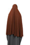 Ready Practical Scarf with Turban Veil Hijab with Hijab - Prayer Cover Souffle (5xl) - Chocolate - 6