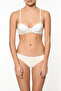 Women's Ecru Backless Padded Bra Panty Set - 2