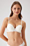 Women's Ecru 6200 Madrid Underwire Non-Supported Lace Bra (Tak - Output) - 2