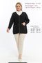 Women's Steel Knit Knitwear Plus Size Classic Anti-Pilling Black Seasonal Mom Cardigan - 3