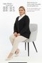 Women's Steel Knit Knitwear Plus Size Classic Anti-Pilling Black Seasonal Mom Cardigan - 6