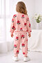 4-10 Years Old Girl's 3 Thread Fabric Cotton Floral Pink Tracksuit Set - 2