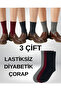 Women's 3-Piece Cotton Seamless Elastic Socks Burgundy