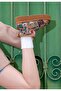 Women's Vegan Leather Brown Ankle Boots - Anatolian Patterns Design - 2