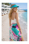 Pink Patterned Non-Show Chiffon Satin Skirt Pareo 145*95cm - 2