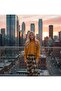Girl's bat sleeve knitwear sweater diamond patterned pants 2-piece set - 7