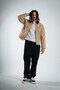Beige Contrast Collar Artisan Men's Jacket - 2