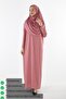 Practical One-Piece Non-Slip Hijab Easy-To-Wear Prayer Dress - with Bag - Dusty Rose - 3