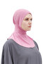Women's Hijab Practical Neck Collar Hijab - Sportsman Bonnet - Dark Pink - 4