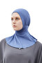 Women's Hijab Practical Neck Collar Hijab - Sportsman Bonnet - Light Jeans - 5
