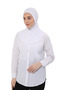 Women's Hijab Practical Neck Collar Hijab - Sportsman Bonnet - White - 5