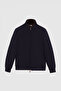 Ds Damat Regular Fit Navy Blue Straight Collar Detachable Fur Coat - 5