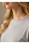 Steel Gold Flat Scrunch Chain Necklace - 2