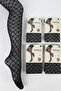 20 Den Black Mesh Patterned Matte Opaque Women's Pantyhose - 4