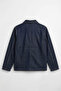 Women's 100% Cotton Navy Blue Jean Jacket with Pockets - 3