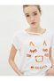 Women's White T-Shirt 7YAL16344IK - 2