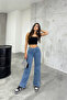 Blue High-Waisted Palazzo Jeans - 5
